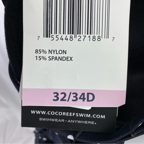 Coco Reef Bra Sized Clarity Dots Cast Black Back Tie for Custom Fit 32/34D - Picture 14 of 14